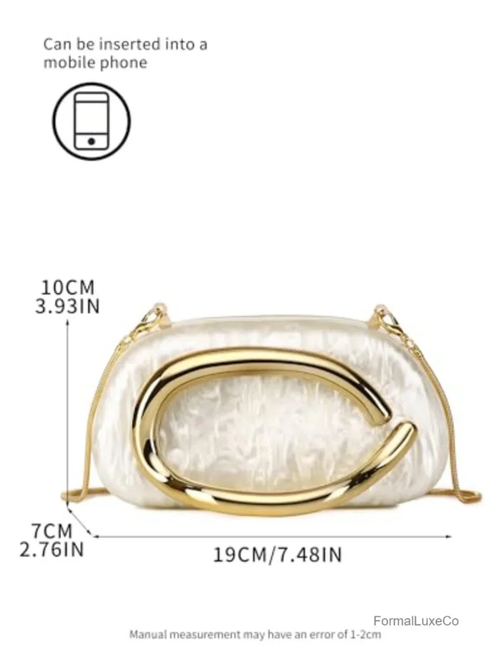 Acrylic Clutch Purse Women Wedding Party Evening Bag Marble